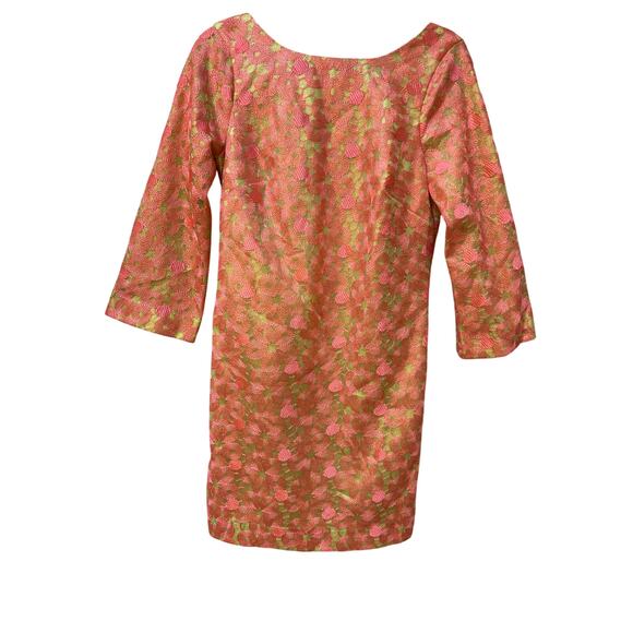 Lilly Pulitzer Mandy Hotty Pink Loopy Lilly Lace Metallic Tunic Dress Sz 6 - Picture 3 of 7